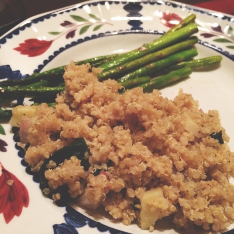 || quinoa with swiss chard & radishes || @popfizzclinkLBD